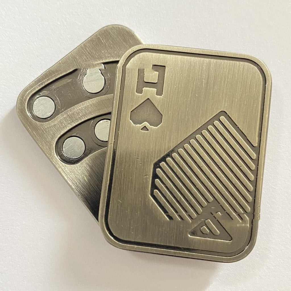 Push Slider Metal Fidget Anti Stress Toys Adults Finger Spinner Poker Relieve Anxiety Toy Portable Pop Magnetic Slider Games