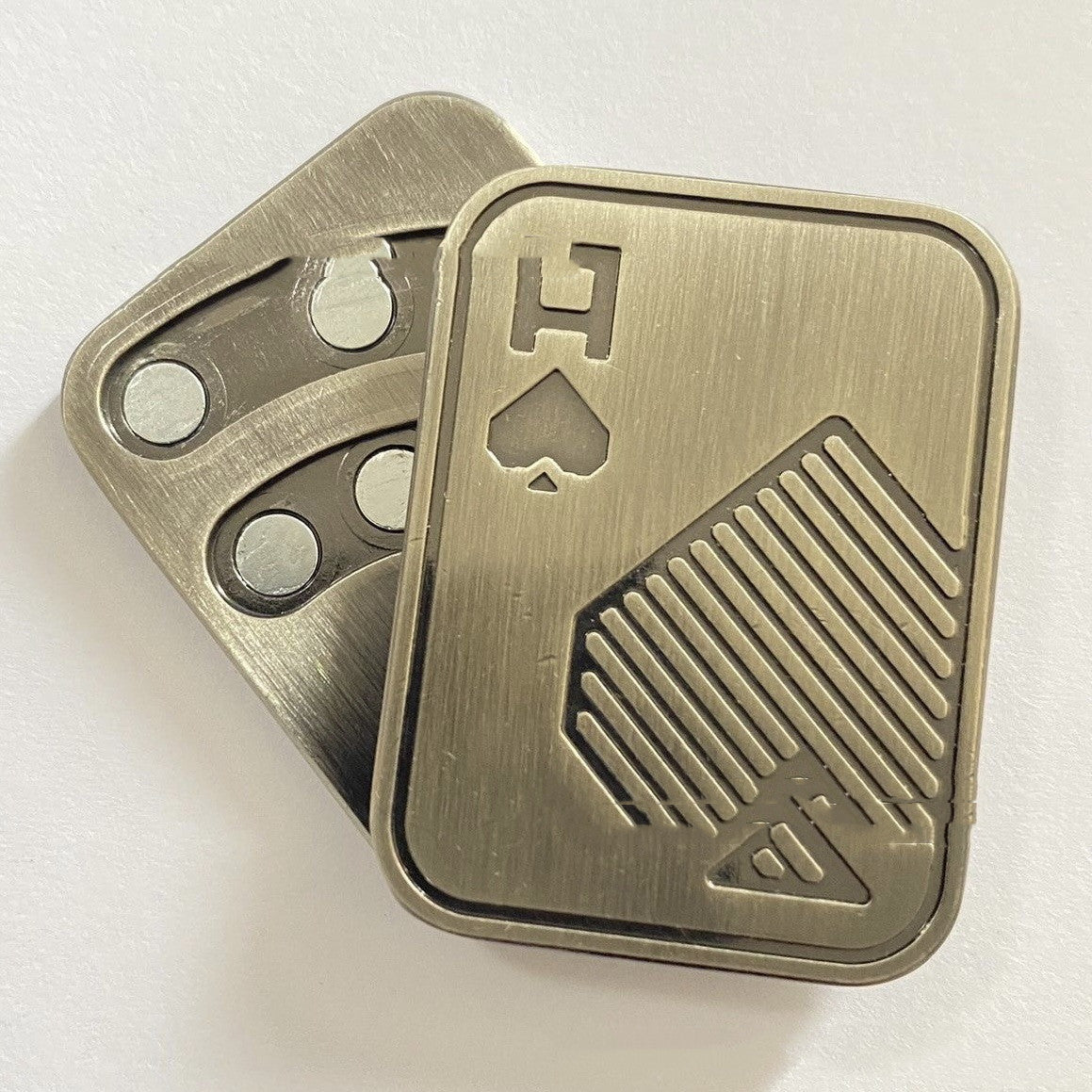Push Slider Metal Fidget Anti Stress Toys Adults Finger Spinner Poker Relieve Anxiety Toy Portable Pop Magnetic Slider Games