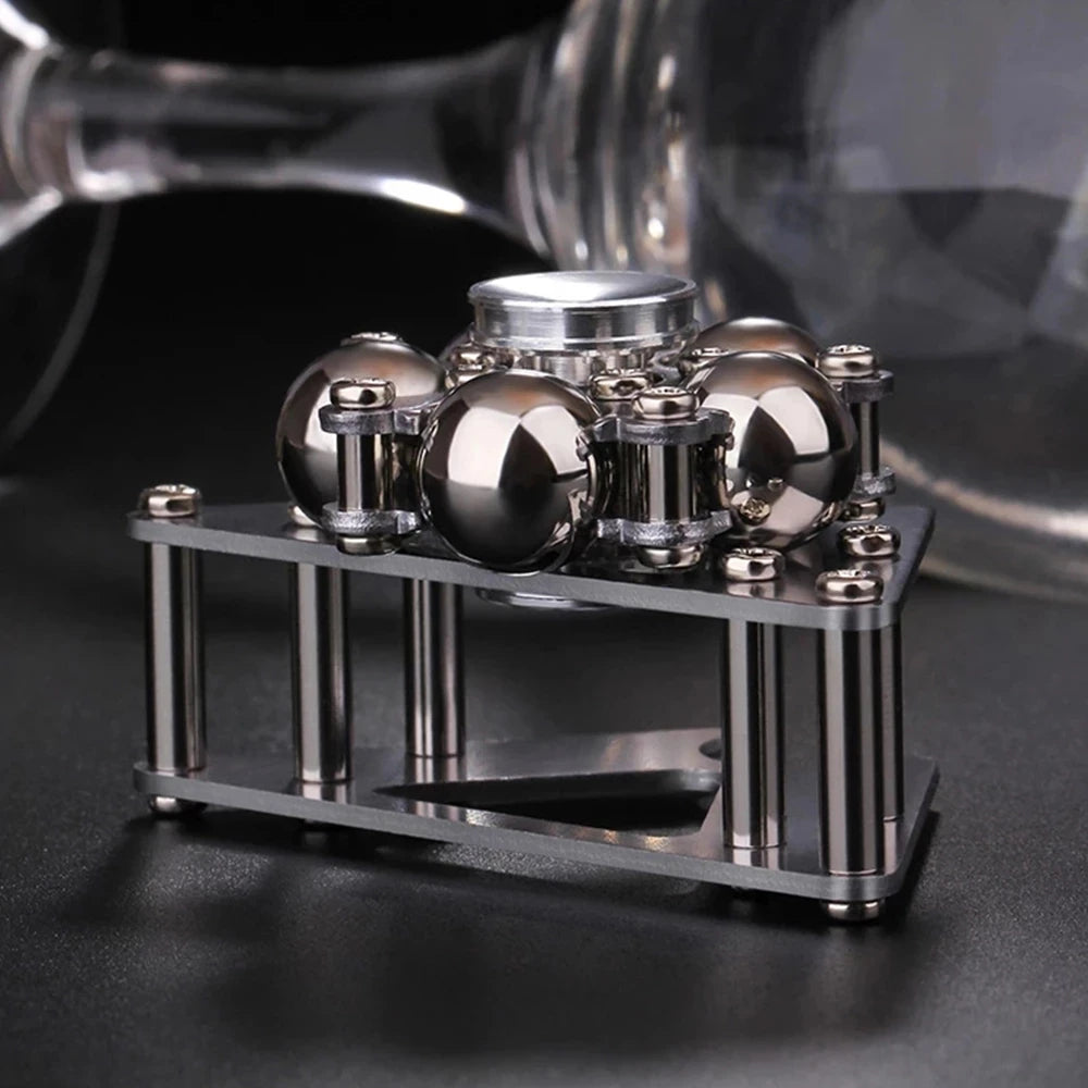 Magnetic Ball Tri Fidget Spinner – Premium Metal Stress Relief Desk Toy