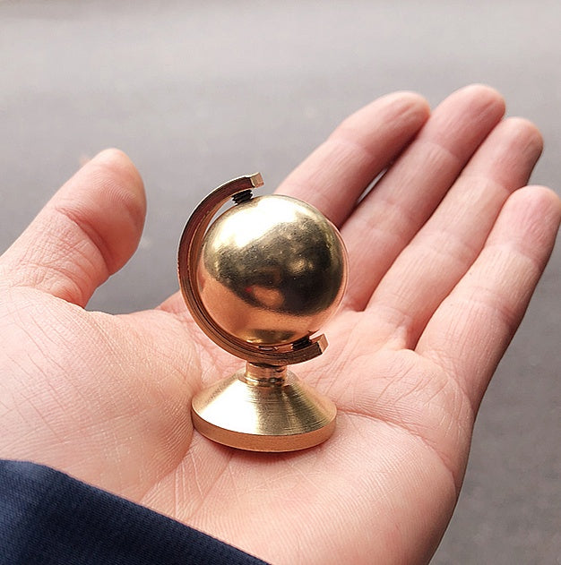 Copper Globe Fidget Spinner Play Ornament