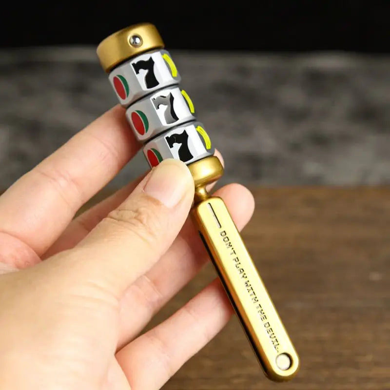 Lucky Dice Rotating Fidget Spinner – Metal Handheld Stress Relief Toy