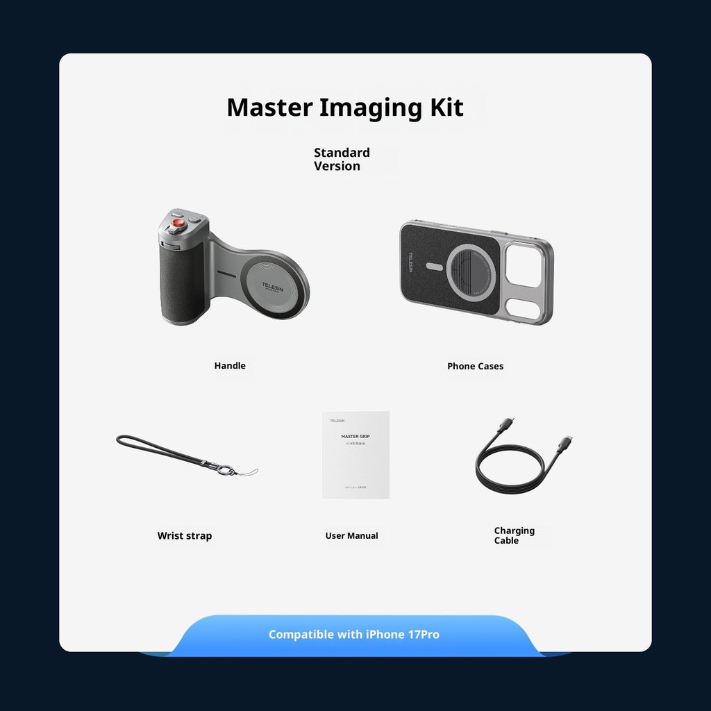 TELESIN Master Imaging Kit Camera Grip Case for iPhone 17 Pro – Professional Photography Handle & Magnetic Mount