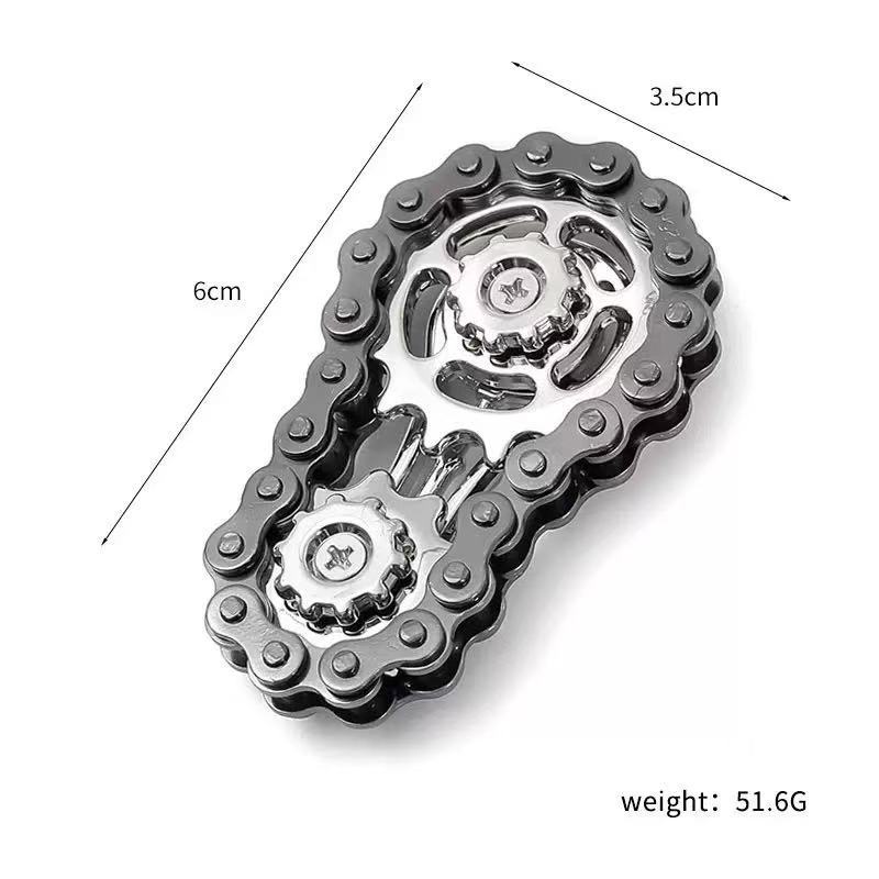 Colorful Chain Fidget Spinner Anxiety-relief Stress-reliever Gear Mechanism