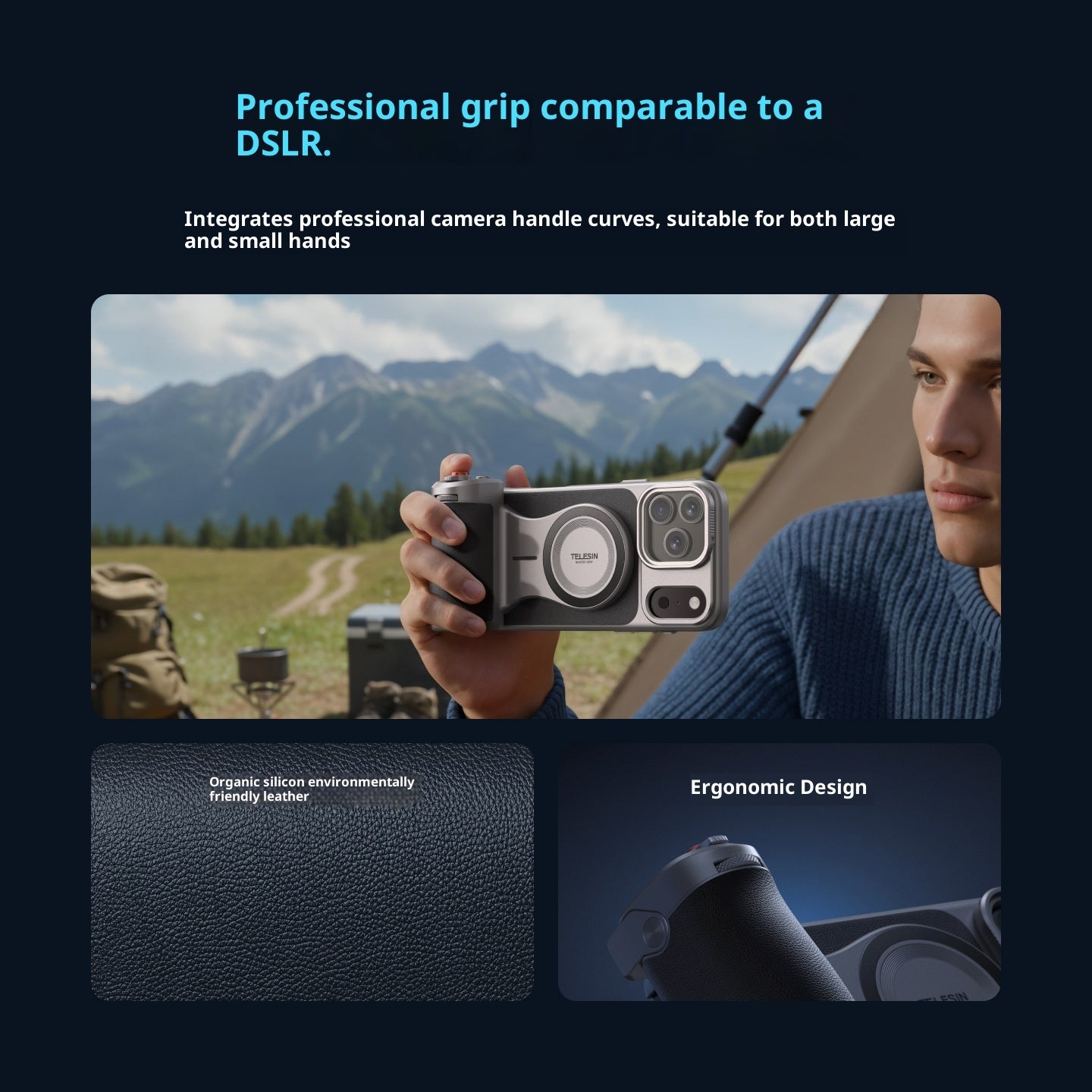TELESIN Master Imaging Kit Camera Grip Case for iPhone 17 Pro – Professional Photography Handle & Magnetic Mount