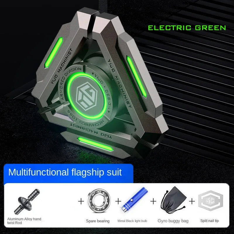 TriGlow CyberSpin Fidget – LED Triangle Stress Relief Spinner