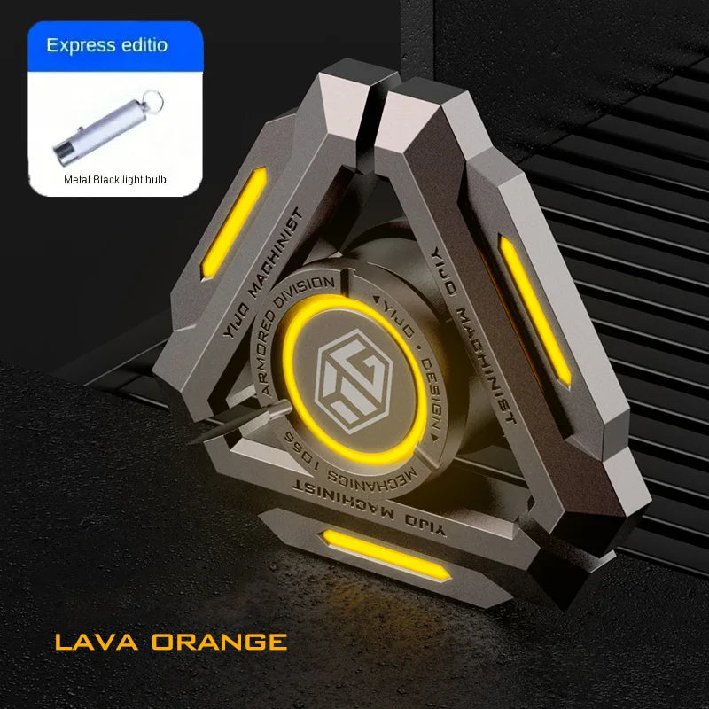 TriGlow CyberSpin Fidget – LED Triangle Stress Relief Spinner