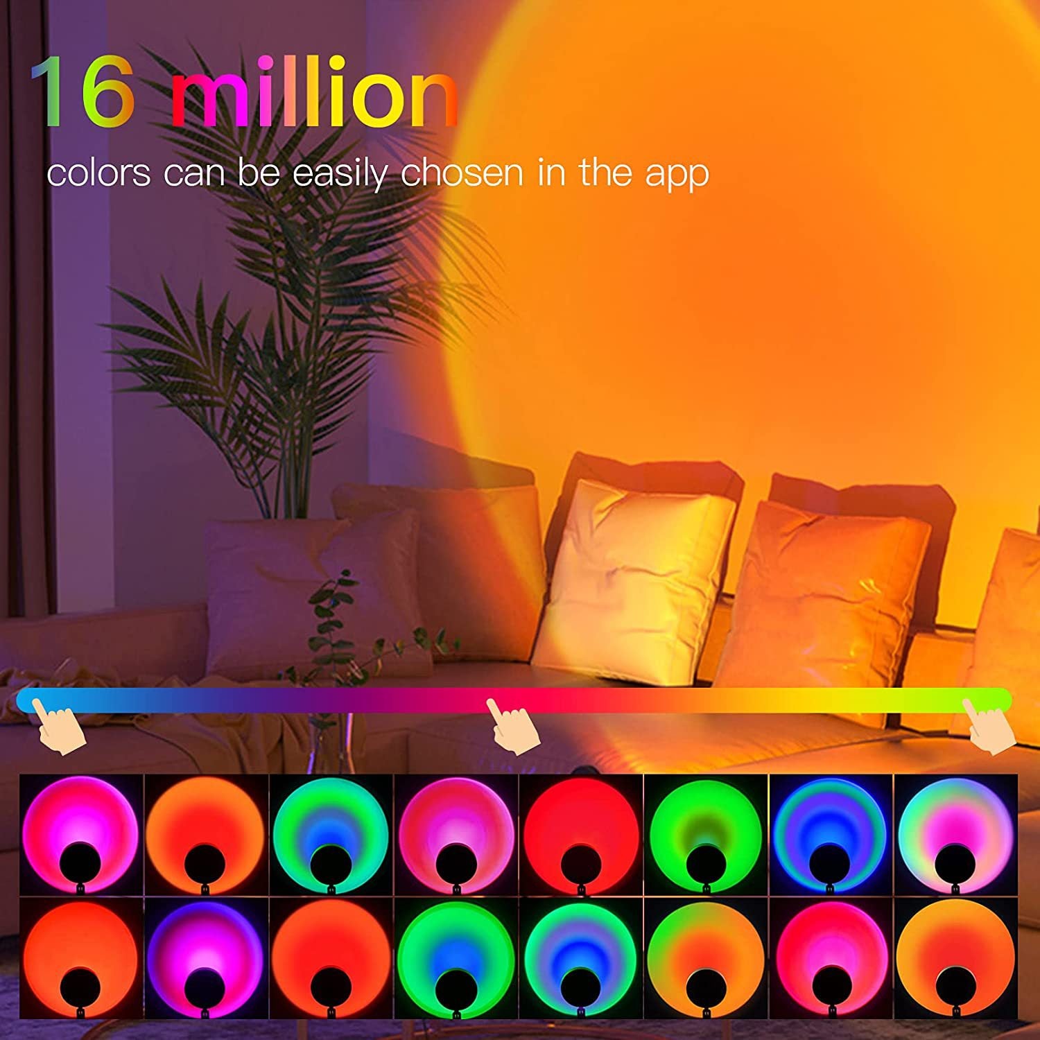Sunset Atmosphere Lamp – Adjustable LED Projection Night Light APP and Remote Control