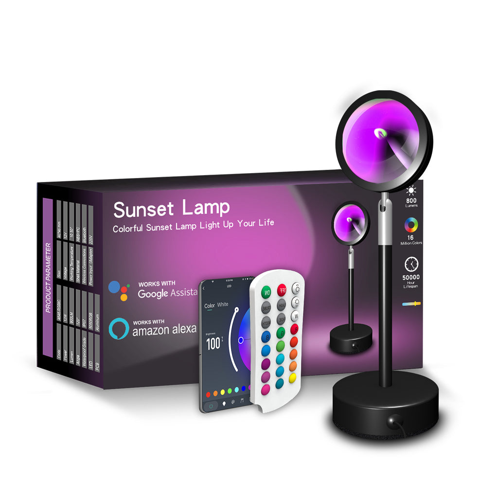 Sunset Atmosphere Lamp – Adjustable LED Projection Night Light APP and Remote Control