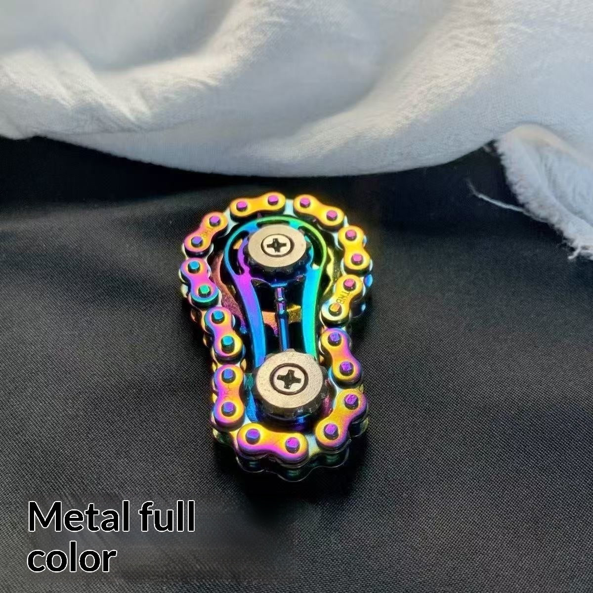 Colorful Chain Fidget Spinner Anxiety-relief Stress-reliever Gear Mechanism