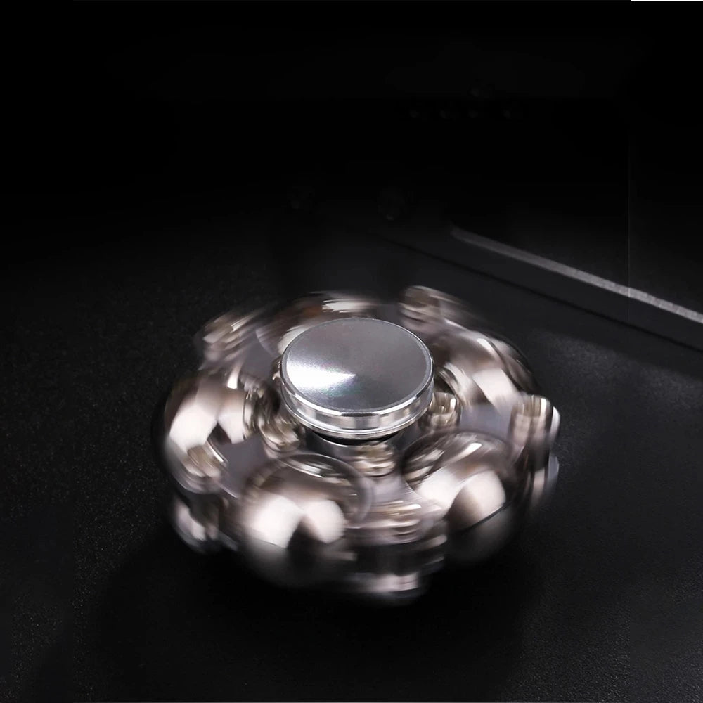 Magnetic Ball Tri Fidget Spinner – Premium Metal Stress Relief Desk Toy