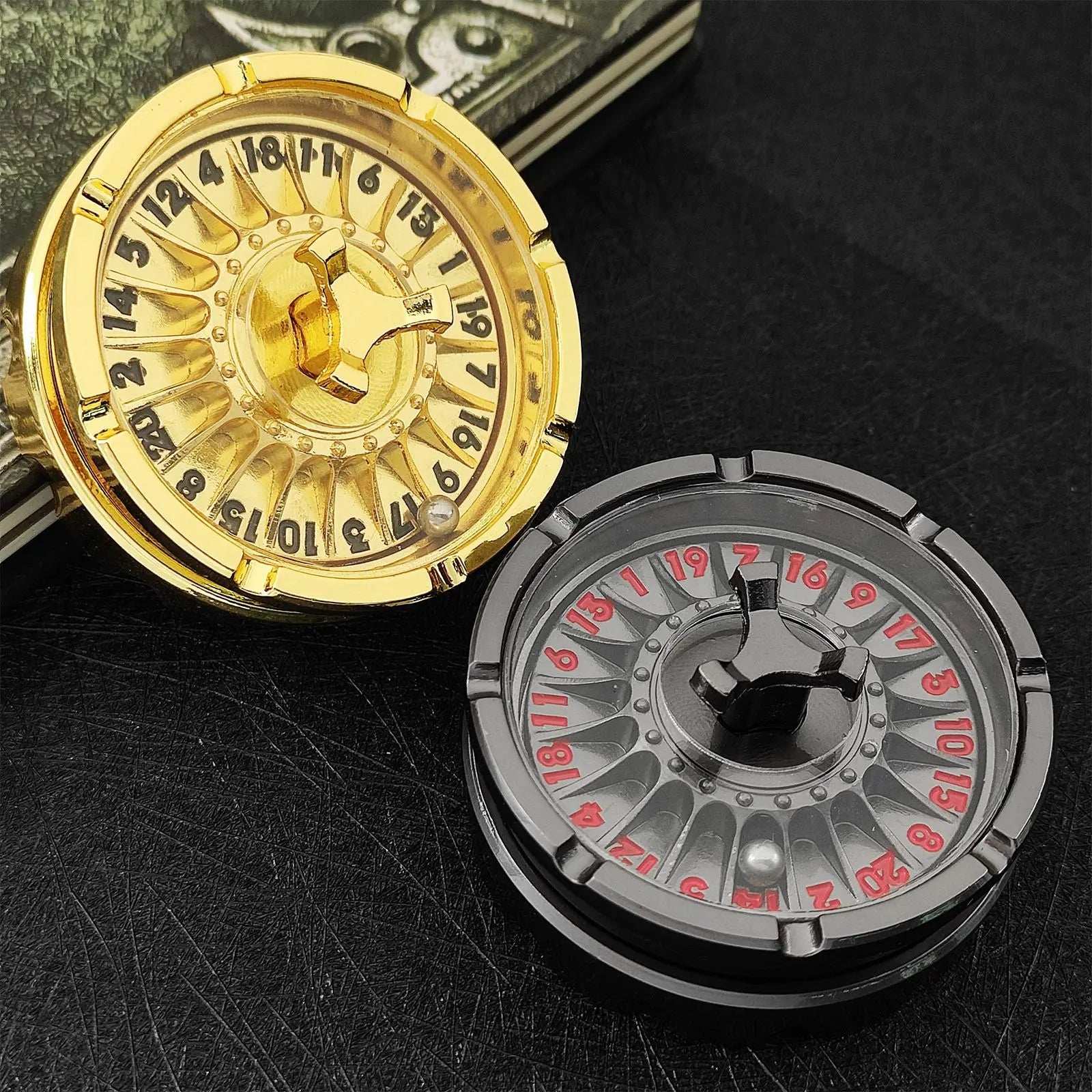 Luxury Roulette Wheel Fidget Spinner – Metal Casino Style Stress Relief Desk Toy