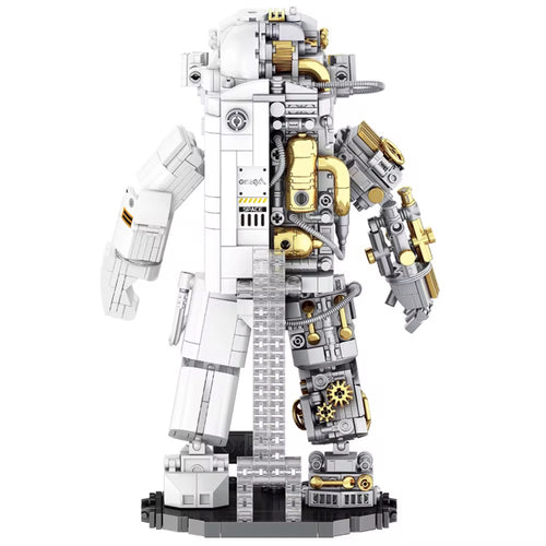 Half Mechanical Astronaut Building Block Set (1078 PCS) – Premium Space Model Display Toy