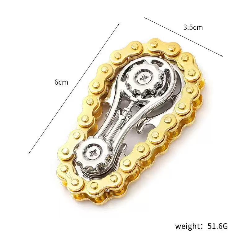Colorful Chain Fidget Spinner Anxiety-relief Stress-reliever Gear Mechanism