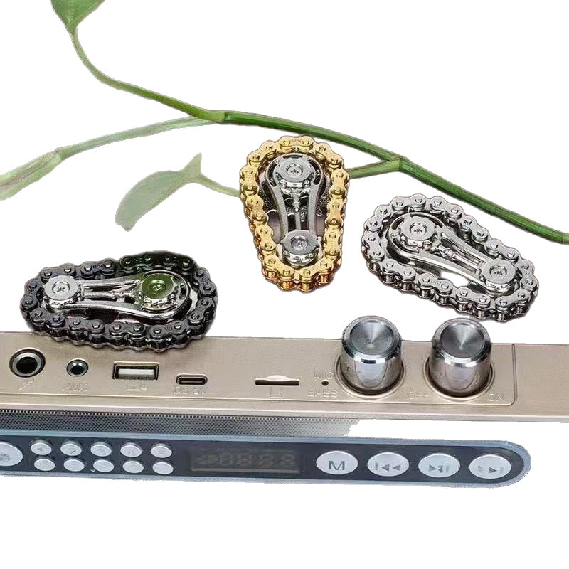 Colorful Chain Fidget Spinner Anxiety-relief Stress-reliever Gear Mechanism