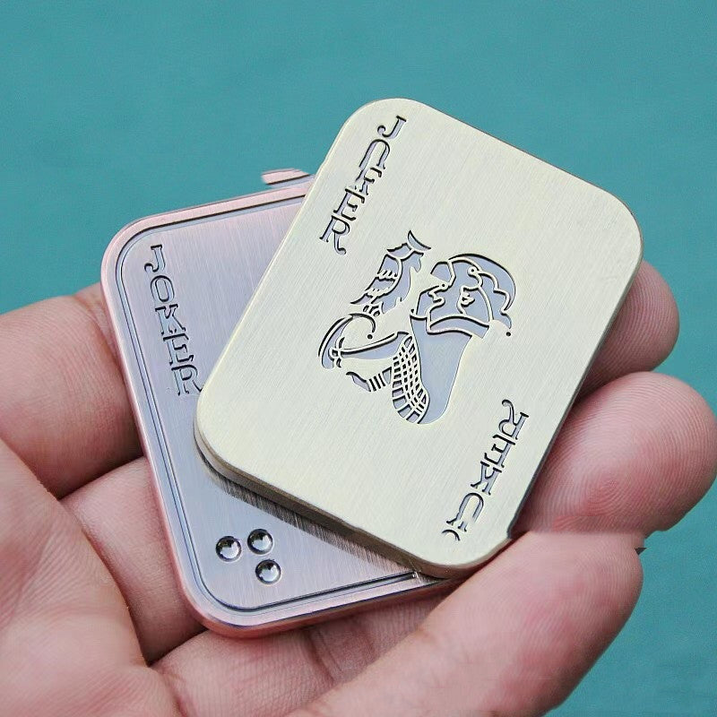 Push Slider Metal Fidget Anti Stress Toys Adults Finger Spinner Poker Relieve Anxiety Toy Portable Pop Magnetic Slider Games