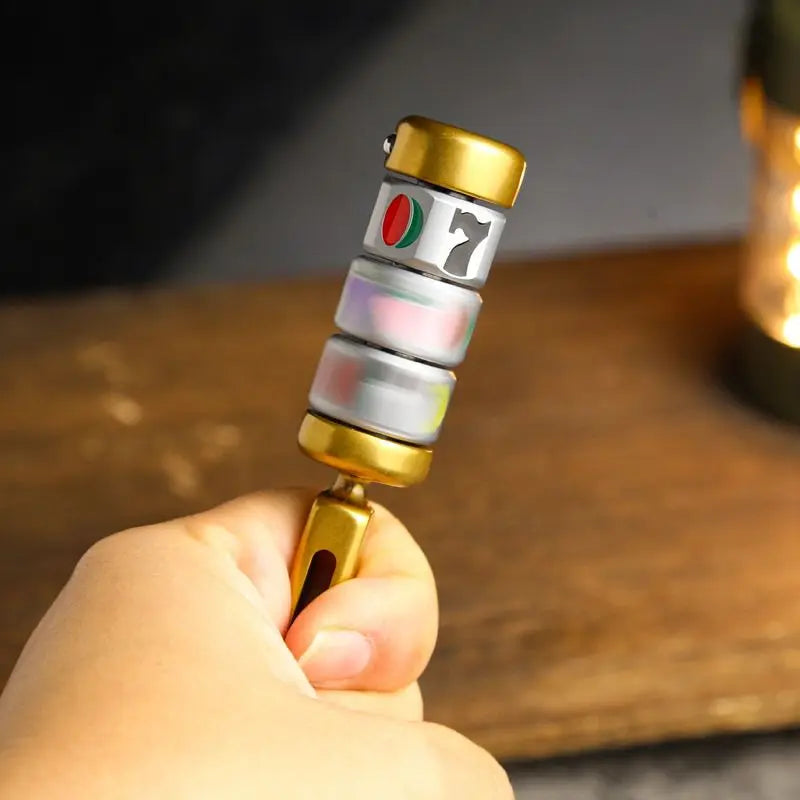 Lucky Dice Rotating Fidget Spinner – Metal Handheld Stress Relief Toy