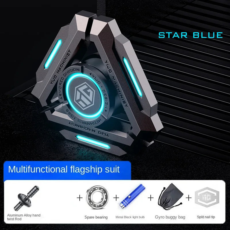 TriGlow CyberSpin Fidget – LED Triangle Stress Relief Spinner