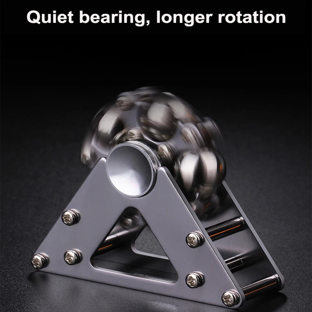 Magnetic Ball Tri Fidget Spinner – Premium Metal Stress Relief Desk Toy